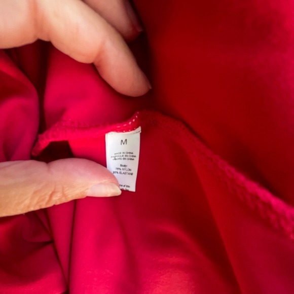 Red Sleeveless Dress Qinsen Mini Square Neck Bodycon Party Cocktail Size Medium - Picture 6 of 9